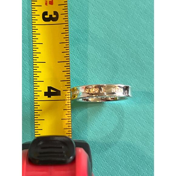 TIFFANY & CO. Thin Band Logo Ring US Size 5.75 Authentic - Picture 9 of 10